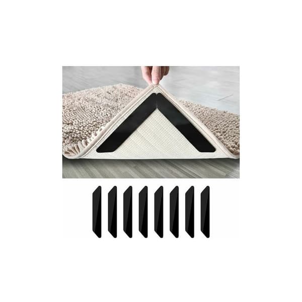 Black Non-Slip Floor Mat with Fixed Fixing, Grip Plug 180302mm8pcs LYLM