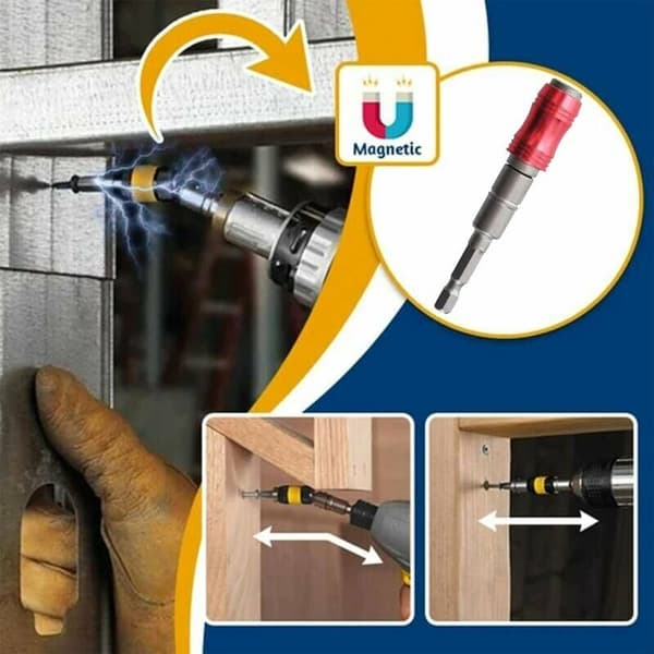 Drejelig magnetisk bitholder - Magnetisk holder til 1/4\" bits - 20° roterbar