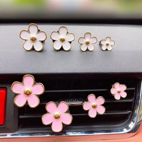 (8 blomster) Biludluftningsdekoration, Daisy/Dyr Pat