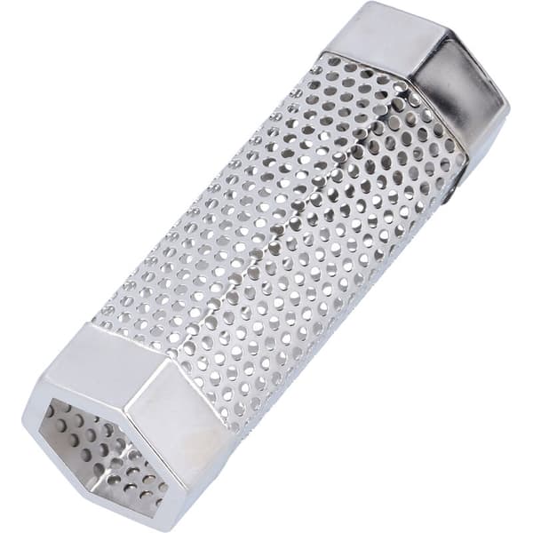 304 Rustfrit Stål Røgrør Bærbart Sekskantet Robust Grill Røggenerator Rør til Kold Varm Rygning Grillet Mad 6\" x 5cm