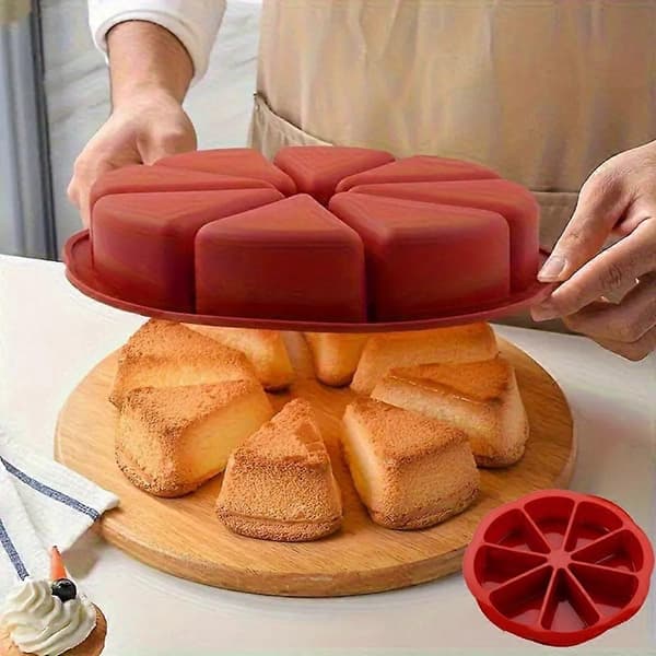 3 stk silikonekageform 8 rum pizzapande bage chokolademousseform