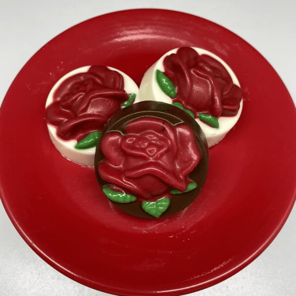 Pralinform Rose Kakeform - Sjokoladeform - BWB 9985 - Spesiell 3-delt form Transparent transparent