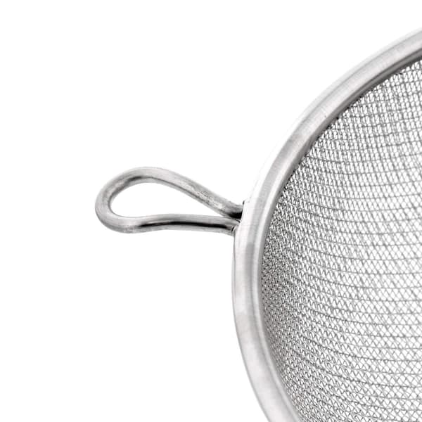 Fine Mesh Kitchen Strainers, 3-Piece Stainless Steel Sieve Set, Easy Handling and Space-Saving Storage for Sifting and Straining, Robust