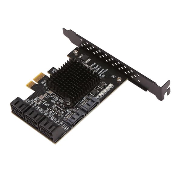 PCIE SATA-kort 8 porte, 6 Gbps SATA 3.0 PCIe-kort, PCIe til SATA-controller udvidelseskort, understøtter 8 S