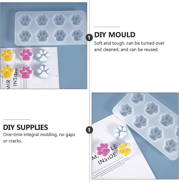 2 stk DIY silikone kattepote støbeforme til smykkefremstilling, nemme at afforme og robuste silikoneforme