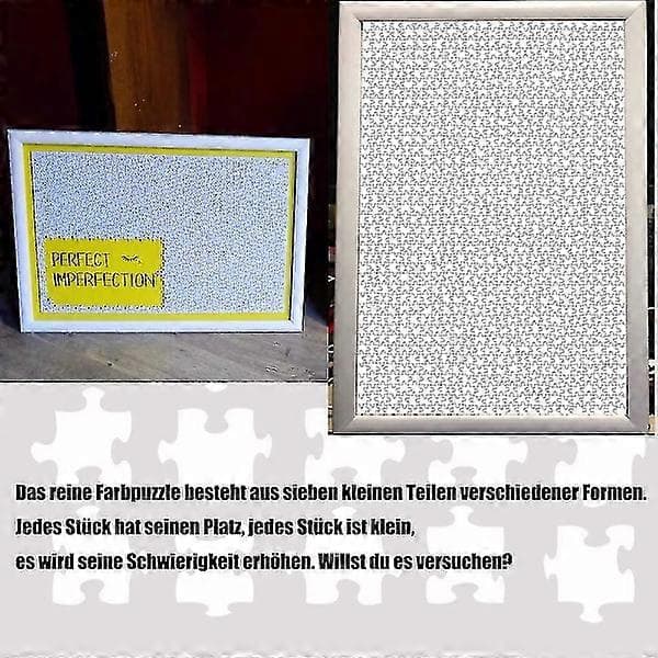 1000 Pieces White Puzzle. Blank Puzzle to Paint Yourself. 42 cm * 29.7 cm 2 mm