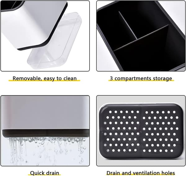 Cutlery Rack, Covered Drains, Multifunctional Cutlery Organizer DXGHC