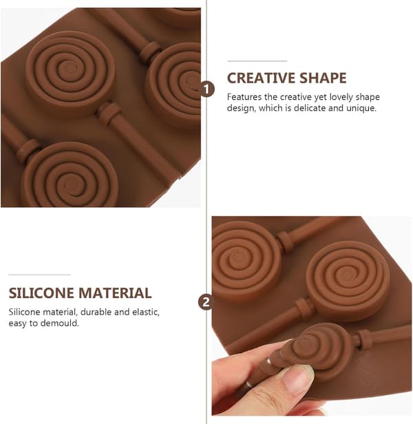 2 stk silikonechokoladeforme slikkepindsforme non-stick lette at fjerne bageværktøj