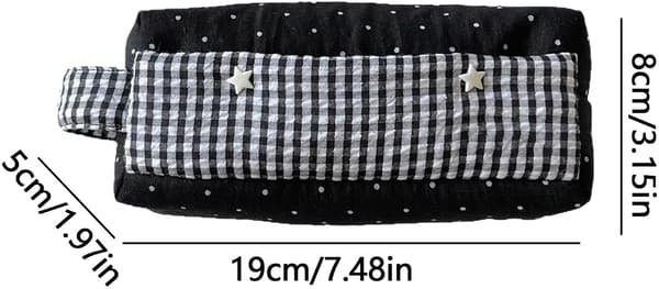 pen bag capacity with zipper dots school supplies -