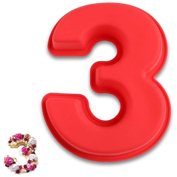 Suuri silikoninen kakkuvuoka, numero 3, punainen