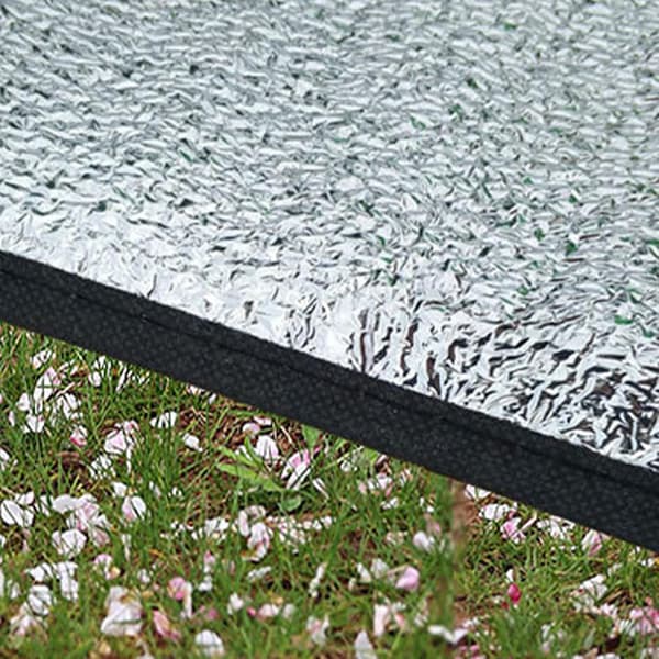 Campingtæppe, ca. 200 x cm, åndbart, af aluminium -