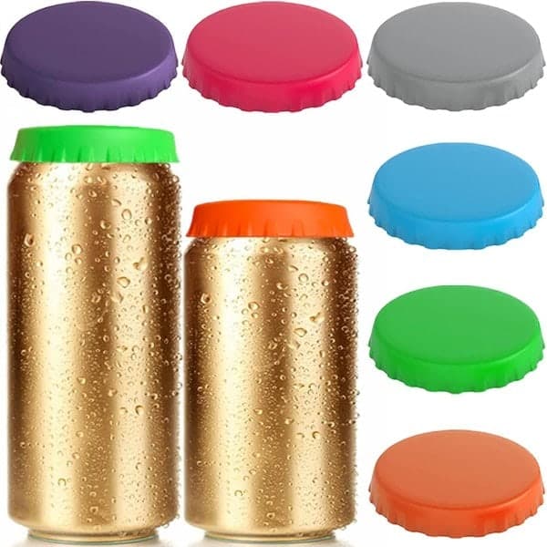 Silicone Soda Can Lids, 6-Pack Reusable Lids for Soda/Drink/Beer Cans, SD