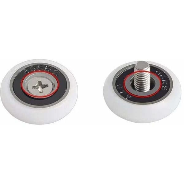 Shower Door Wheels - 25mm Rollers - Shower Enclosure Rollers - With Screws, by DEBUNS