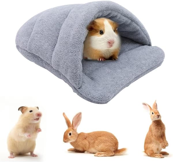 Kaninbo - 1 stk - Hamstersovepose - Hamsterseng - Marsvinseng - Varmt marsvinshus - Sovepose for dyr - Mini sovepose