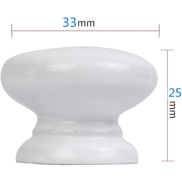 10 Pcs Knobs for Drawers, White Wooden Knobs for Home Office, Kitchen Cabinets, Dresser, DIY