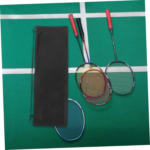 Badmintonketchertaske sort af fortykket flannel til opbevaring -