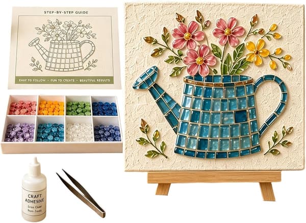 Mosaiksæt til voksne og begyndere DIY blomster- og D - D