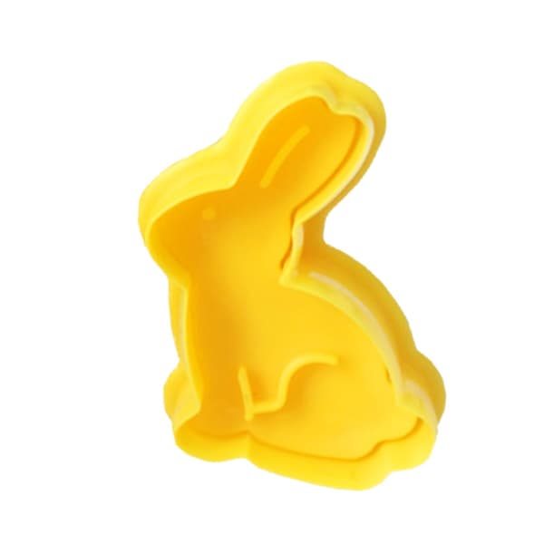 Plastic Fondant Cutters, 4-piece, Easter Egg Butterfly Rabbit Chick Shapes, Cookie Cake Mold