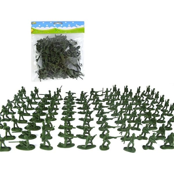 100 stk Miniaturesoldater Model Legetøjssæt Militær Hær Mænd Actionfigurer Legetøj