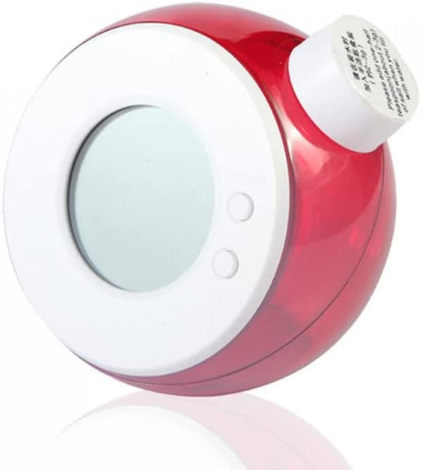Water Power Clock - Friendly Clock Digital Alarm Clock Battery-Free Water Clock LED Display Clock (red) (hy)