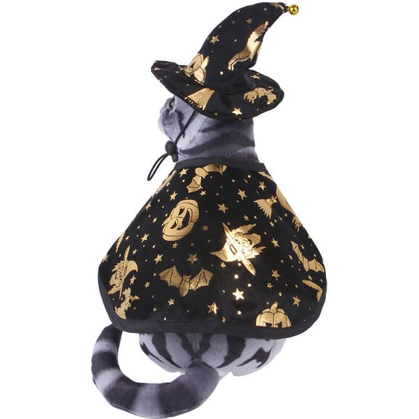 Kæledyr Halloween-kostumer Kappe med troldmandshat Hund Kat Halloween-tøj