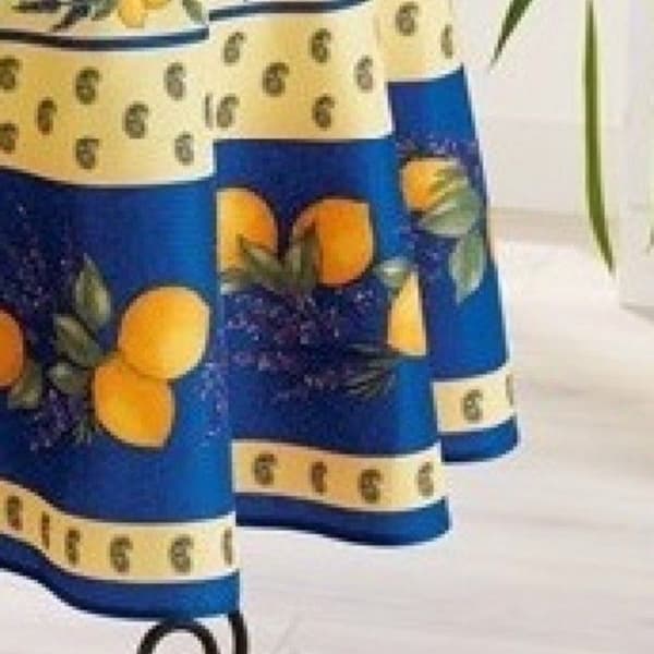 Dukar - PROMO LINGE - Provençale Citron - Polyester - 180cm - sininen blå