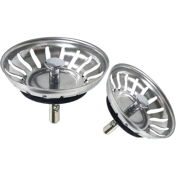 Sink Strainer, Sink Strainer Plug Filter, Stainless Steel Sink Drain for Your Kitchen Bathroom - Diameter 80mm (2-pack)