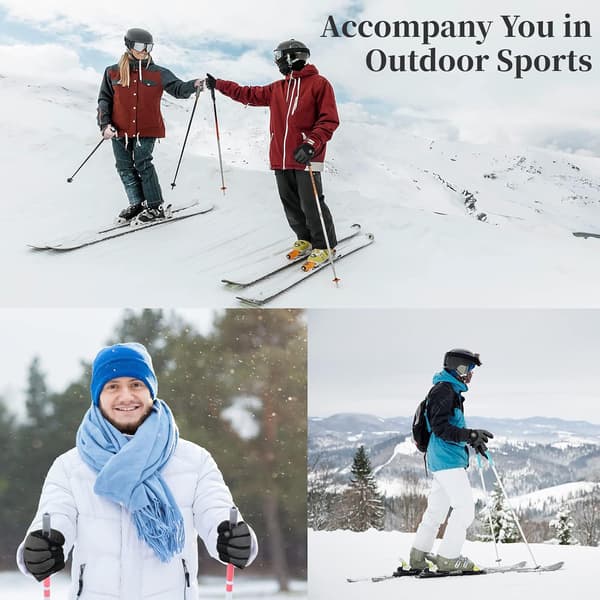 Waterproof Thermal Gloves for Women, Touchscreen Windproof Cold