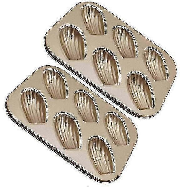 Non-stick Madeleineform, kraftig skalform (Champagneguld)