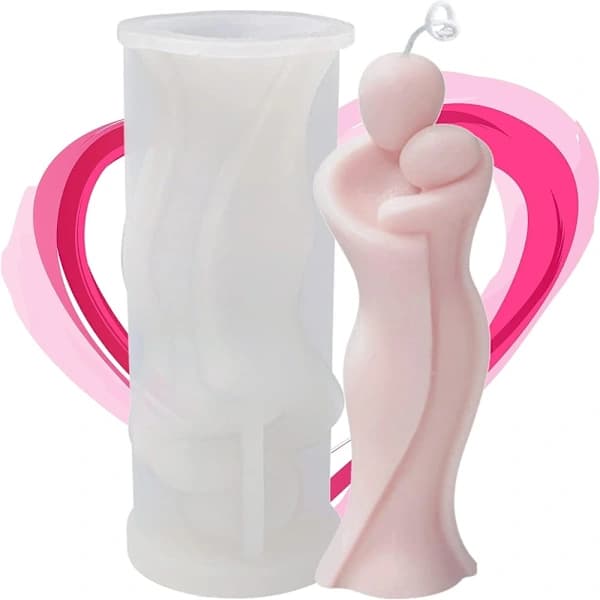 3D Human Body Figures Molds Hugging Abstract Human Body