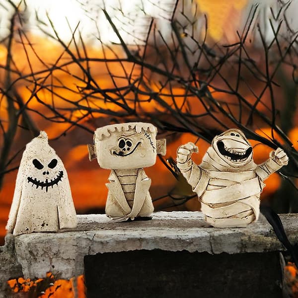 Miniature Halloween Figurines Mini Halloween Ghost Pumpkin Miniature Figurines (F)