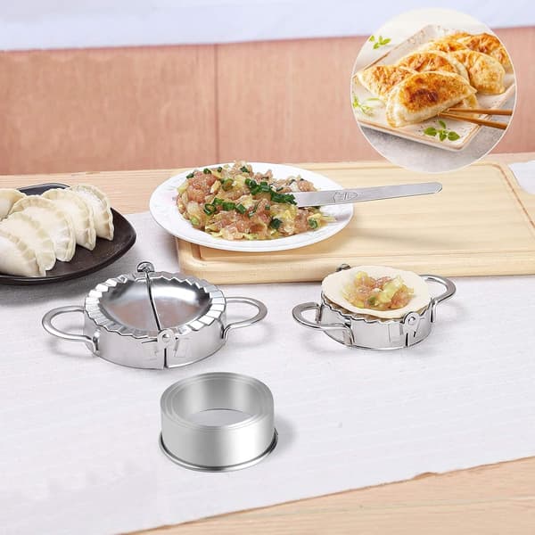 4 stk Dumplingsform i rustfritt stål for Ravioli og Ravioli C