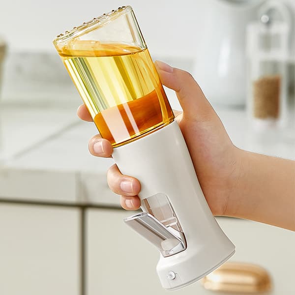 240 ml lasinen öljysuihkepullo - suihkepullo keittiöön, valkoinen White 315