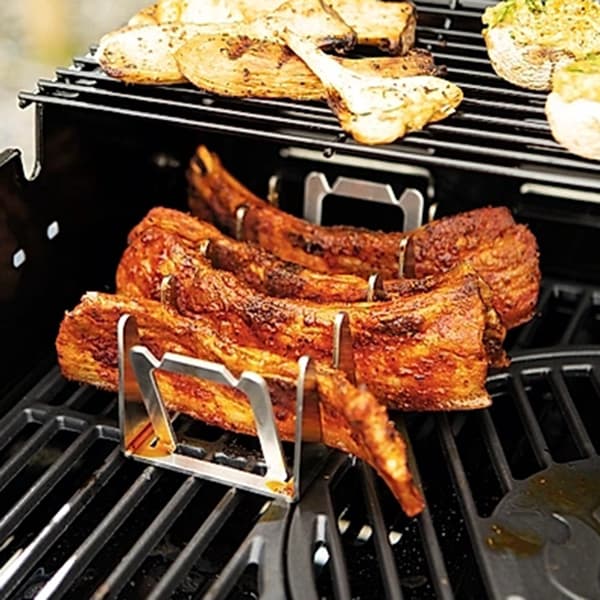 Bærbar udendørs grill i rustfrit stål til camping 2 stk. 2pcs