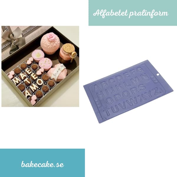Praline mold Alphabet, Letters - Chocolate mold - Porto Formas 119
