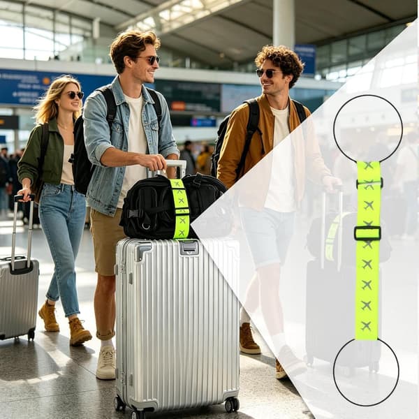 Luggage Strap - Adjustable and Non-Slip Extension Strap | Luggage Strap (FMY)