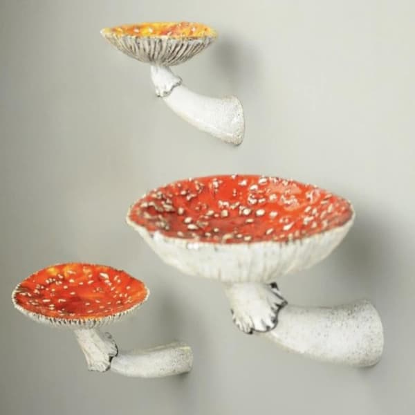 Floating Shelves Cute Mushroom Holder Home Wall Decoration