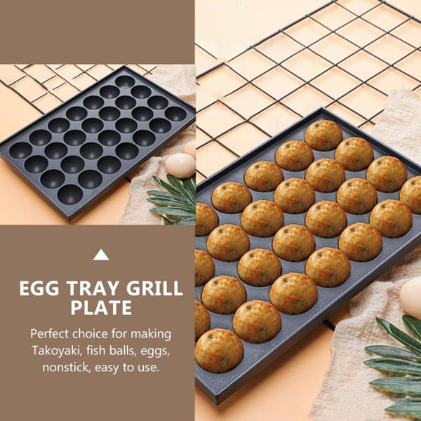 Sort aluminium Takoyaki-pande Bageplade Let Sikker Nonstick-form