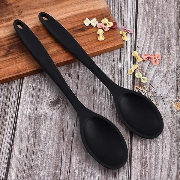 Silicone Spoon, Silicone Serving Spoon Nonstick Kitchen Spoon Heat Resistant Cooking Spoons for Stirring, Ladling and Mixing