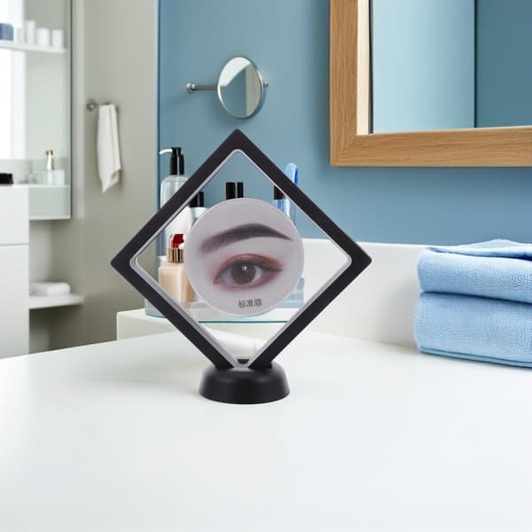 Eyebrow Shaping Stencil with 3D Floating Frame Cosmetic Display Box