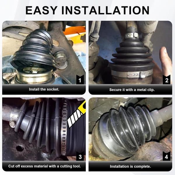 Universal joint boot, gearbox boot with metal, self-adhesive boot for axle
