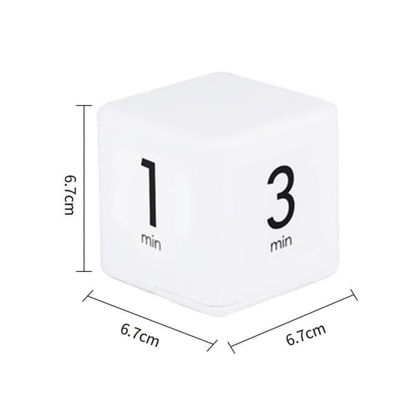Tidtagarur Digital Timer Nedtællingsalarm 1 - 3 - 5 - 10 Minutter Vit white