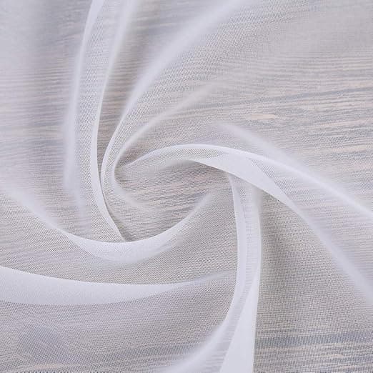 Kitchen Curtains (White, 120cm*145cm) Small Sheer Curtains
