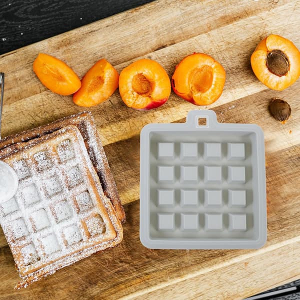 2 stk silikonvaffelformer for baking av kaker, gjenbrukbar og praktisk silikonform