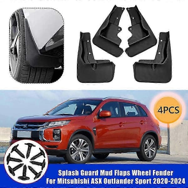 4 stk/sett Sprutskjermer Skjermer Skvettlapper for Mitsubishi ASX 2020-2024