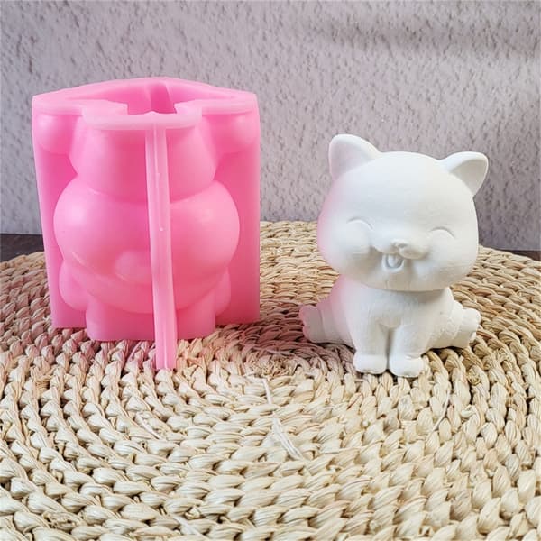 3D Katte Lysform Dyre Silikoneforme Ornamentforme Gipsforme