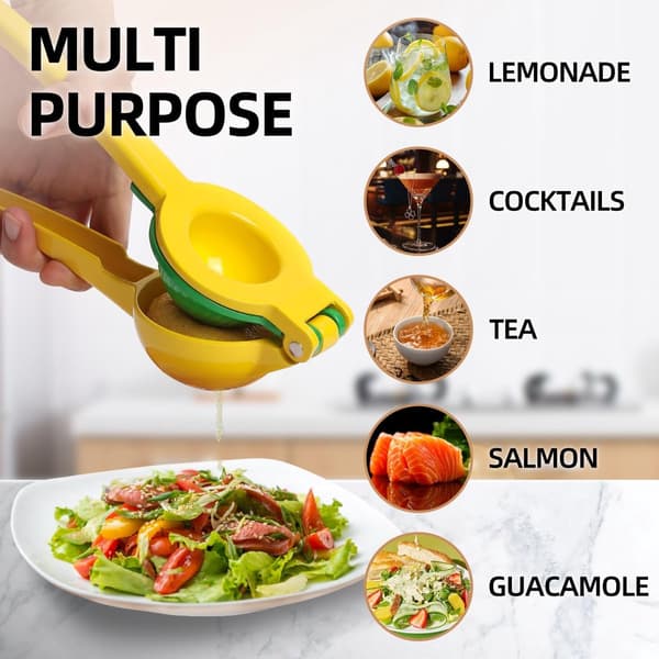 2-in-1 Manual Lemon and Lime Squeezer - Orange Squeezer, Kitchen Utensil - Manual Citrus Juicer