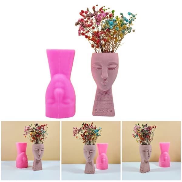 Kunstnerisk figur håndlavede silikoneforme silikonetekstur til blomstervase