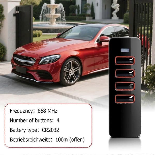 868MHz Remote Control for Sommer 4018 Pearl Garage Door Remote Control B