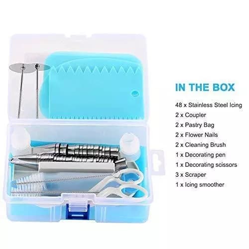 Cake Decorating Mold, Baking Tool Kit, 62-Piece Piping Bag, DIY Cake Decorating Kit (62p)